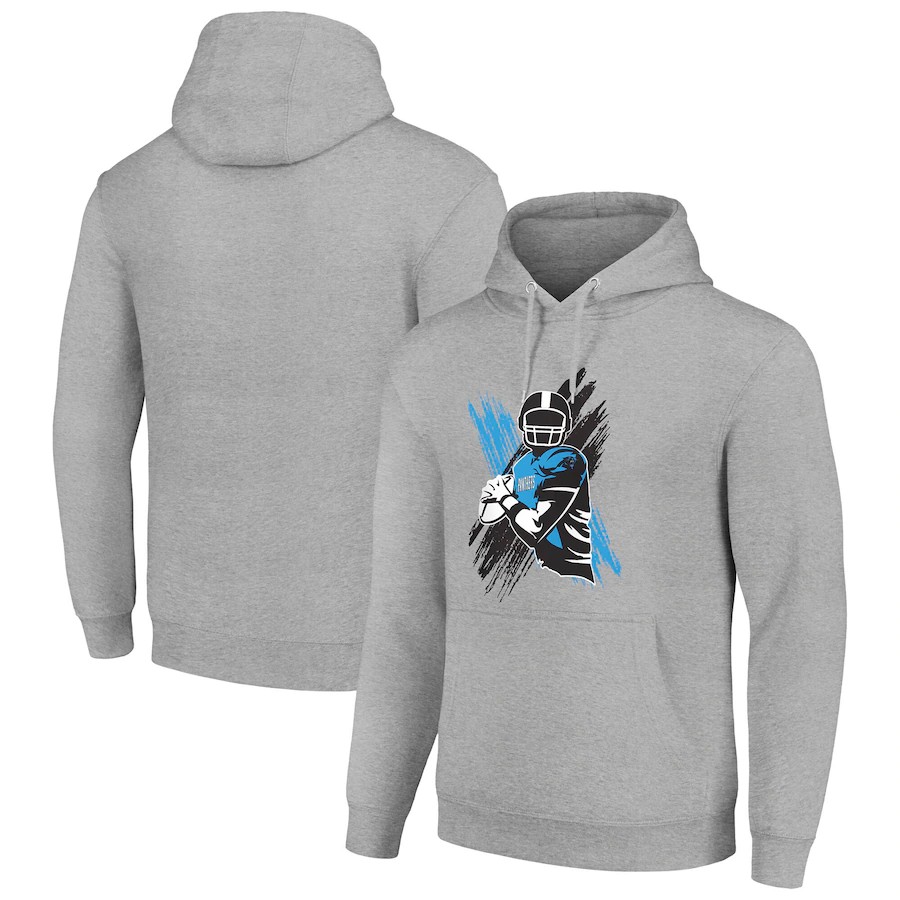 Men carolina panthers grey NFL 2024 hoodie->carolina panthers->NFL Jersey